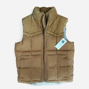 GAP 100% Cotton Tan Puffer Vest for Kids